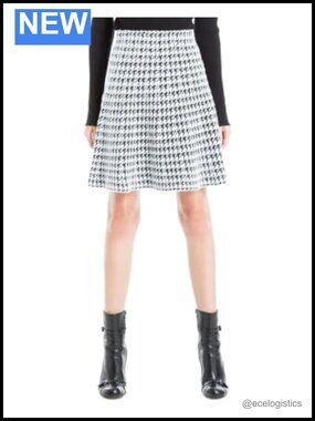 Textured Knit Mini Skirt Pull On Casual